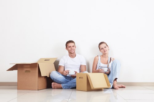 Checklist and packing supplies used to prepare for a house move