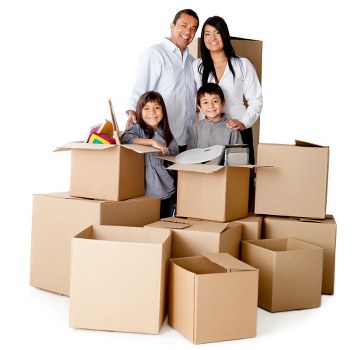 Local man with van handling boxes and furniture for delivery